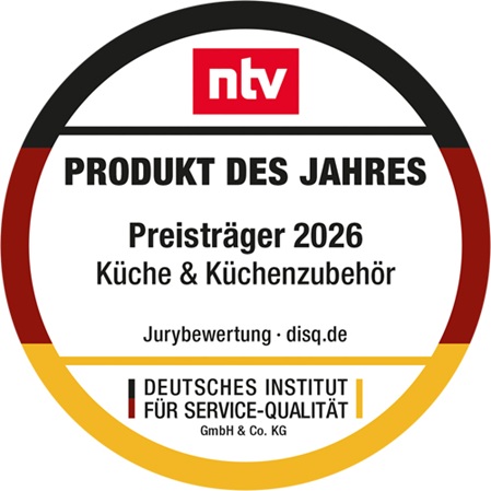 OsmoPure Auftisch-Osmoseanlage und Wasserbar mit DISQ ntv Auszeichnung als Produkt des Jahres 2026