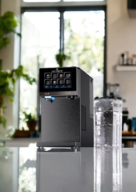 Sprudelwasser Tischgerät Wasserfilter SMT9000 Multione Osmoseanlage, Umkehrosmoseanlage mit Sodawasser, Sprudelwasser Funktion und Kompressorkühlung