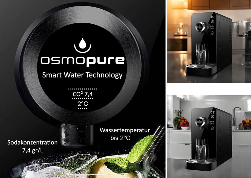 Die neue Sodawasser, Sprudelwasser, Tafelwasser Anlage von Osmopure