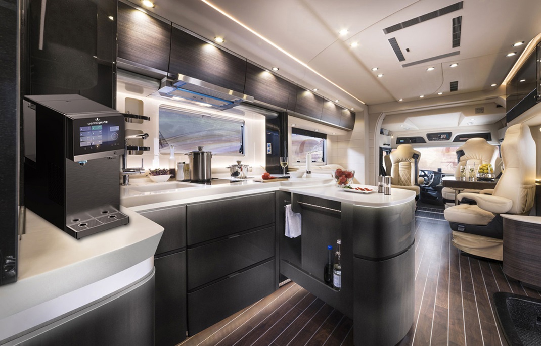 Wasseraufbereitung Wohnmobil, Wohnwagen, Camping Trinkwasseraufbereitung Wasserspender mit Sodawasser, Sprudelwasser